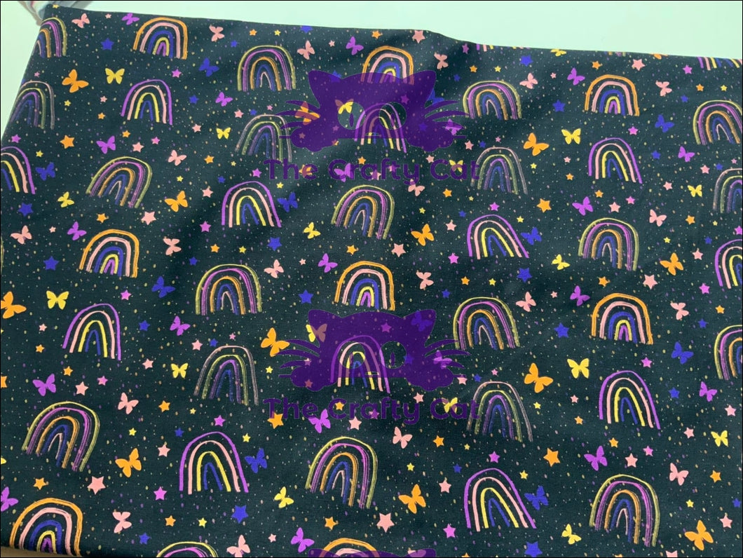 Sunset Rainbows Organic Cotton Spandex Jersey Knit 250 gsm