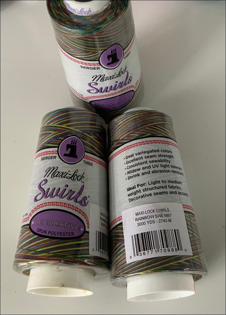 Maxilock swirls overlocker thread Rainbow Swirl
