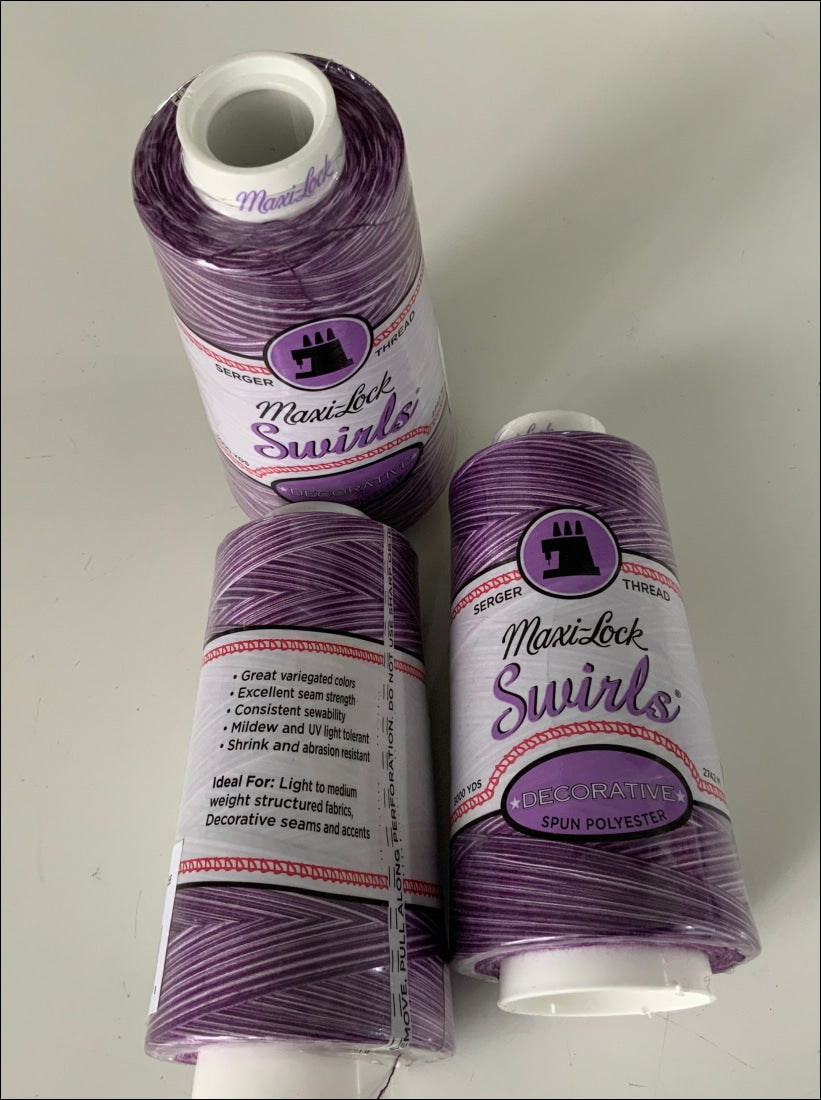 Maxilock swirls overlocker thread purple berry -wave