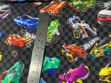 Load image into Gallery viewer, Hotwheels balck  Organic Cotton Spandex Jersey Knit 250 gsm
