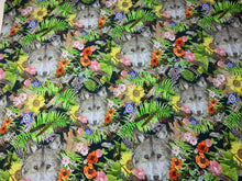 Load image into Gallery viewer, Floral wolves Organic Cotton Spandex Jersey Knit 250 gsm
