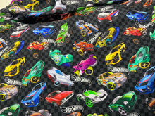 Load image into Gallery viewer, Hotwheels balck  Organic Cotton Spandex Jersey Knit 250 gsm
