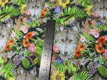 Load image into Gallery viewer, Floral wolves Organic Cotton Spandex Jersey Knit 250 gsm

